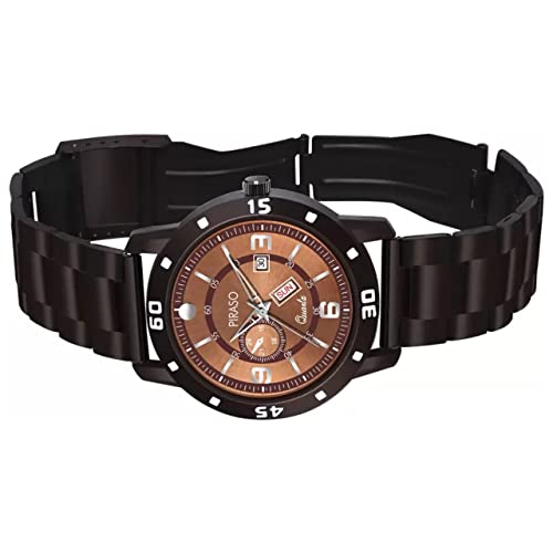 Image of PIRASO Analog Day and Date Working Display MESH Strap Watch for Men & Boys