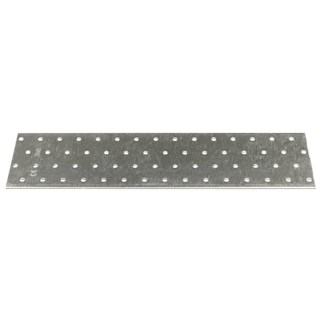 Placas perforadas de acero galvanizado, 2 mm, 300 x 80 mm, 20 unidades, soporte plano, elementos de fijación, accesorios de construcción, para madera, metal, estantería, pared, techo