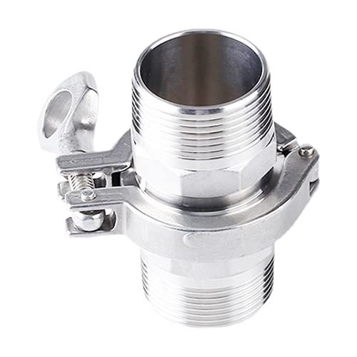 304 �X�e�����X�|�T�j�^���[ �t�B�b�e�B���O �Z�b�g�A�g�� �N�����v �J�o�[ �X���b�h �t�F���[�� �A�_�v�^�[ �X�e�����X�| SS304 �V���R�� �K�X�P�b�g �p�C�v �t�B�b�e�B���O�t��(External thread,DN50(clamp 77.5))