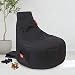 Gamewarez Alpha Black Sitzsack – Gaming-Sitzsack, Gamer-Sessel mit Rückenlehne zum Zocken, mit...