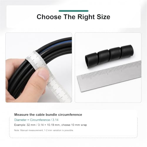 Protector de manguera flexible espiral contra enredos de cables en la oficina 7