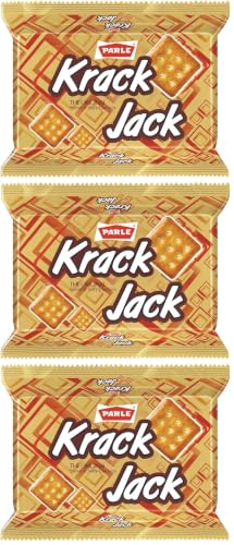 Image of Parle Krack Jack,The Original sweet & salty crackers,176.4g+50g extra: 226.8g /176.4g(weight may varies) (Pack of 3)