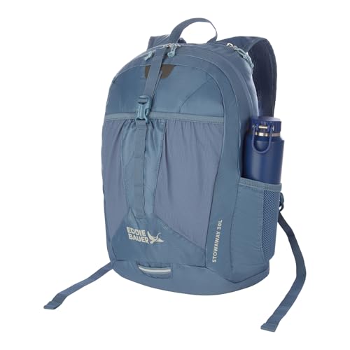 Image of Eddie Bauer Stowaway Packable Backpack | Travel | Outdoor | Lightweight | Foldable | Durable | Ripstop Polyester | 30L - Blue Tile