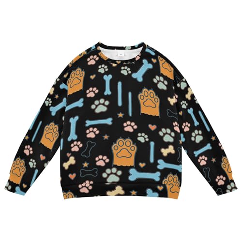 JUNZAN Cartoon Cute Dog Elements Kids Girls Hoodie Sweatshirt Long Sleeve Fall Tops Shirts Sports 4T