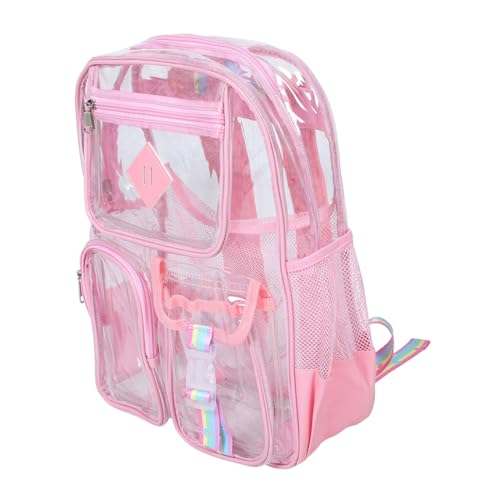 Clear Backpack for Stadium Events Durable Transparent Design Straps Capacity for Sports Concerts Work and Travel See Through Backpack