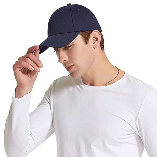 RWHXN Anti Elektromagnetische Strahlungskappe, EMF Abschirmmütze 5G, 4G, WiFi, Handy, Computer, TV Silberfaser Schutzhülle Unisex Hut-Unisex-Navy Blue Cover