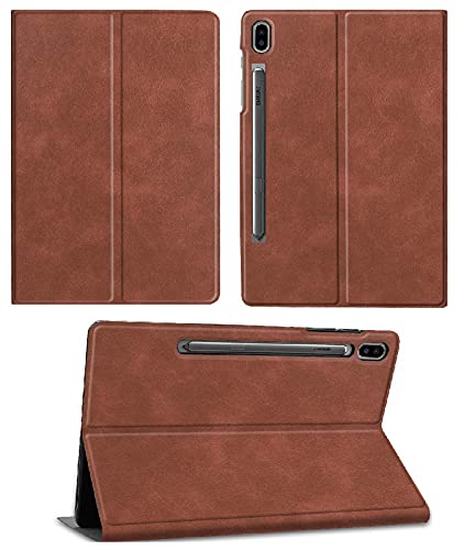 Image of WHITBULL Stylish PU Leather Flip Cover Compatible with Lenovo Tab P12 Pro (12.6 inch, TB-Q706F /TB-Q706Z) (Brown)