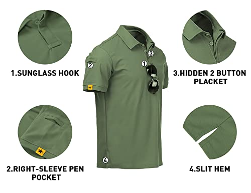 V Valanch Golf Polos For Men 3 Pack Performance Outdoor Clothing Short Sleeves Polo Shirts (Black+Green+Blue,Xl) #TOP3