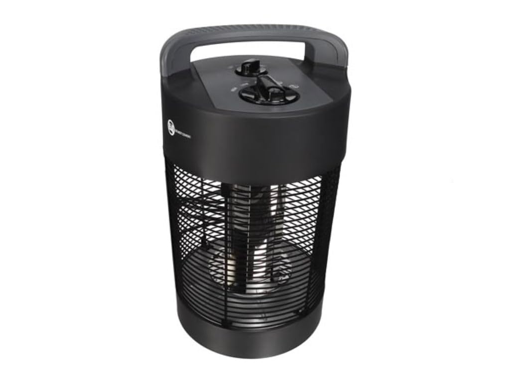 Perel PHT700 Calefactor Electrico de Pie con Infrarrojos para Exteriores, 700 W, Diametro de 22 cm, Altura de 41 cm, Ipx4