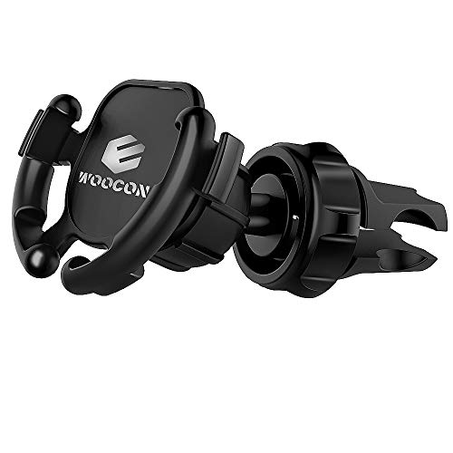 360° Rotation Air Vent Pop Out Stand,Woocon Compatible with Car Phone Mount Compatible for User with Adjustable Switch Lock & [Wire Holder Cable Clip] for GPS Navigation for Phone X/8