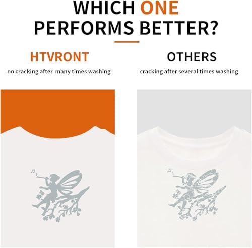 Image of HTVRONT Silver HTV Heat Transfer Vinyl Bundle: 24 Pack 12 inchx12 inch Iron on Vinyl Sheets for T-Shirt (1 PTFE Sheet Included), PU HTV Easy to Cut & Weed for Heat Design