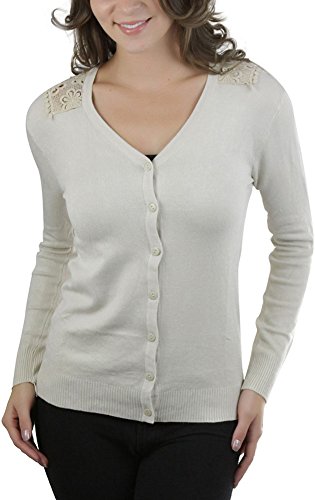 Image of ToBeInStyle Women's Long Sleeve Button Down V-Neck Cardigan