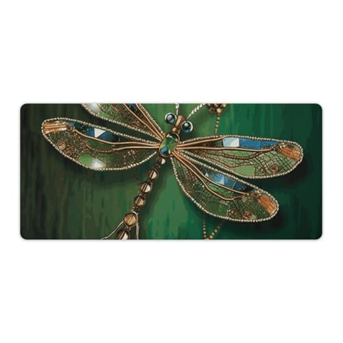 Tapis de souris de jeu XXL libellule LED avec base antidérapante
