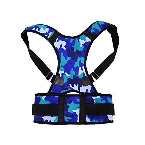 Correction de posture dos droit et maintien lombaire ajustable bleu m