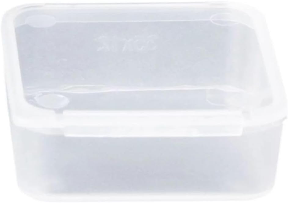 Square Clear Jewelry Storage Boxes Beads Crafts Case Containers-Reusable Plastic- 6x6x1.8cm Comfortable and Environmentally Professional Design Organization, Storage and Transport