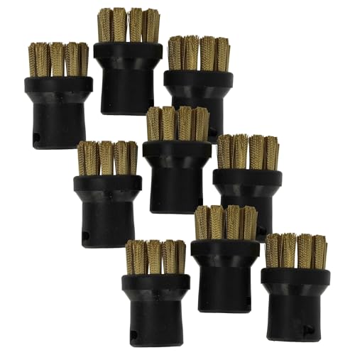 vhbw 9x cepillo redondo compatible con Kärcher SC 5, SC 5.850 C, SC 5 EasyFix, SC 5.800 CB, SC 5.800 C limpiador a vapor - Cepillo a vapor