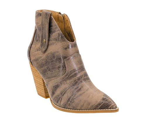 Corkys Footwear Hey Girl Womens Bar Hoppin 3.5-Inch Stacked Heel Booties, With Corkys Soft EVA insoles, An Inside zip For Easy On And Off, and Two Pull On Loops3