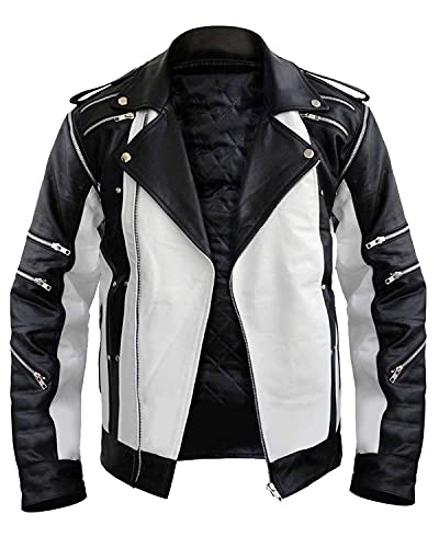 ジャケット・アウター vintage like fake leather jacket MJ 1984 Motorcycle Faux Leather Jacket For Mens - Product