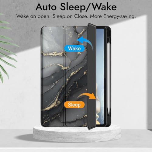 Image of Robustrion Case for Moto Pad 70 Pro 13 inch Cover Case with [Pencil Holder] [Soft Flexible Case] for Motorola Pad 70 Pro 13 inch Cover Case [Auto Sleep Wake Support] - Ocean Black