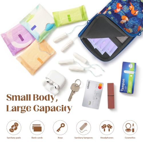 Image of 2PCS Tampon Holder Zipper Pouches Portable Period Bags