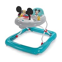 Bright Starts, Disney Baby, Mickey Mouse Original Bestie 2-in-1 Activity Walker with Removable Toy Station with Lights, Songs & Sounds, Adjustable Height, Easy to Clean, Age 6 months+, Multicolored