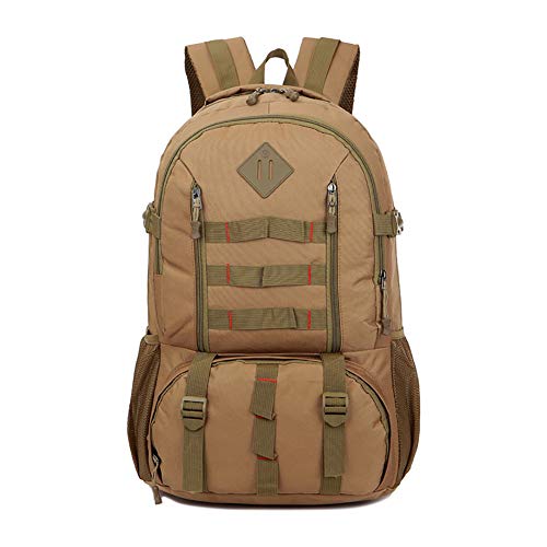 Xuxuou 1 Pieza Mochila de Senderismo al Aire Libre Capacidad de 50 litros Impermeable y a Prueba de Golpes Size 51X36X20CM (Amarillo Terroso)