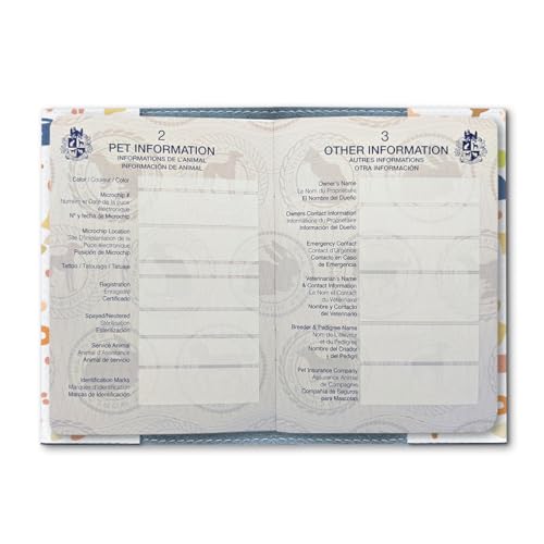 Haustierfutter-Passinhaber aus umweltfreundlichem veganem Leder für Heimtier-Reisepass | Hunde- & Katzen-Reisepass-Schutzhülle | Witziges Design