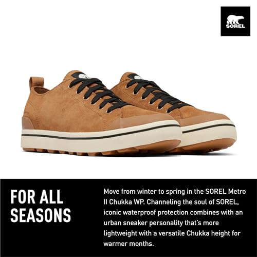 Sorel Metro ll Herren-Sneaker, wasserdicht, niedrig, Elch, Kreide, 40 EU