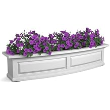 Mayne Nantucket 4-Foot Window Box Self-Watering, Weather-Resistant Planter for Flowers Durable Design for Outdoor Use, Perfect for Windows