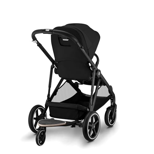 CYBEX Poussette Gold GAZELLE S, De la naissance à environ 4 ans, Max. 22 kg (mode simple) / 2x 22 kg (mode Duo), Système tout-en-1 avec 20+ configurations, Noir lune – Image 3