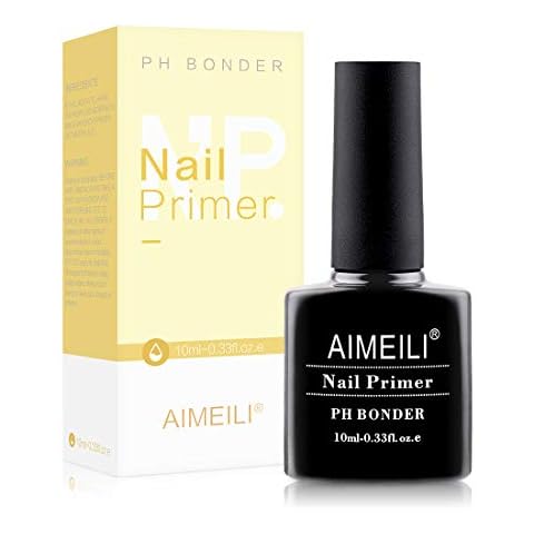 AIMEILI Nail Primer For UV Gel Nails and Acrylic Powder, 10ml Nail Prep Bonder Primer Gel No Need Cure, Strong Gel Polish Adhesion, Prevents Gel Nail Polish Lifting & Peeling Cover