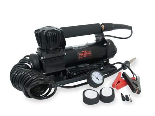 Dragon Winch Compressore 13,7 Bar / 200 Psi Compressore Auto 12V Serbatoio Aria 108 L/Min | Intensità 420W / 35 Amp | Compressore Portatile Serie Prof