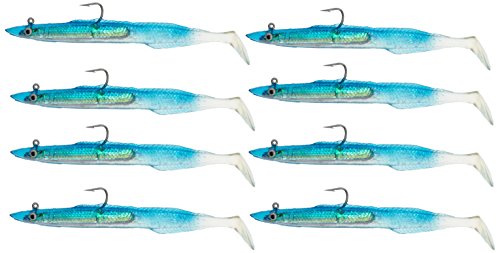 Berkley Powerbait, Señuelos de anguilón montados, Pack de 3, Azul, 12 cm/Pack de 3