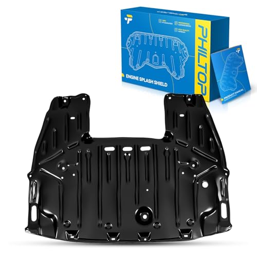 Image of PHILTOP Front Lower Engine Splash Shield Under Cover Compatible with 1995-1997 Lexus LS400, Engine Case Guards Replace# LX1228115