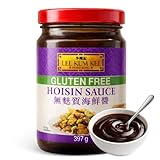 Salsa Hoisin sin Gluten, salsa Lee Kum Kee, Sabor Dulce y especiado, con notas de soya y ajo, Sin Gluten, Vegana, Para Salteados estilo asiático, dim sum, rollitos primavera, Contiene 1 bote de 397 g