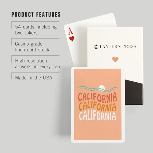 Baraja de Póker California con tipografía costera miniatura 3