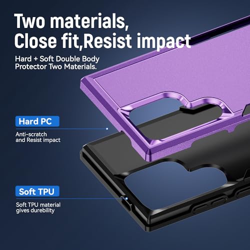Coque robuste pour Samsung Galaxy S24 Ultra antichoc en silicone durable