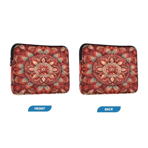 Funda Mandala Roja para Laptop 13-14 Pulgadas Impermeable miniatura 2