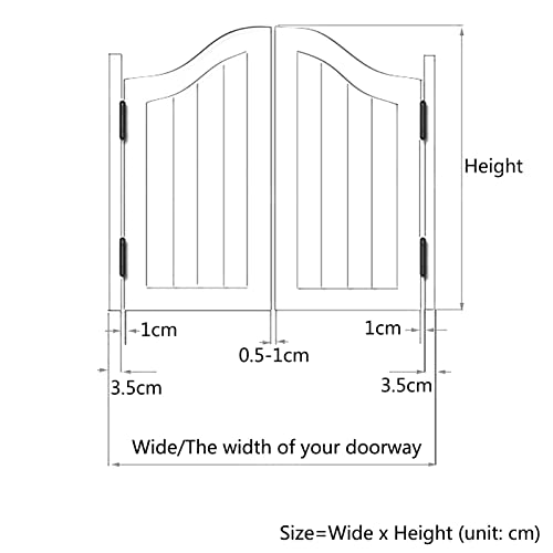 Lvldawa Cafe Swinging Doors, Indoor Porch Solid Wood Partition, Auto Close Fence Half Waist Gate For Restaurant Living Room, Color Size Can Be Customized (Color : Blue, Size : 100Cmx90Cm) #TOP5