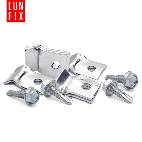 Miniatura 4 de Abrazaderas Metalicas Para Tubos 30x20 Mm 10 Piezas Con Tornillos Autoperforantes, Grapas Para Cables Pared Y Abrazadera Metalica Para Tubo Para Fijacion Segura Color Zinc Lun Fix