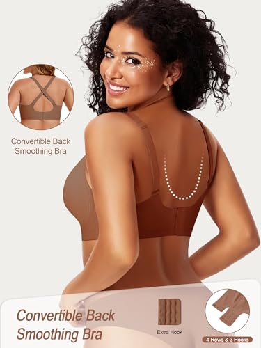 Image of Jelly Wireless Bras for Women No Underwire Push Up Seamless Full Coverage Bralettes Support Lift Everyday Bra
