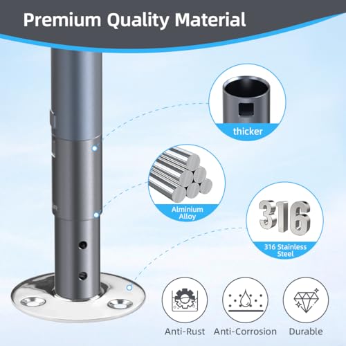 Image of Mounting Kit for Marine Yacht Ship RV, Pipe Mount Adapter, Pole Mount,Marine Antenna Mount for Starlink Internet Kit Satellite V2 (Mount KT 2)