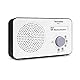 TechniSat Viola 2 - tragbares DAB Radio (DAB+, UKW, Lautsprecher, Kopfhöreranschluss, zweizeiliges Display, Tastensteuerung, klein, 1 Watt RMS) weiß/schwarz