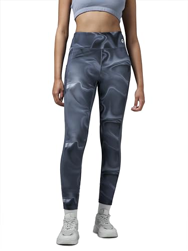Image of TECHNOSPORT Women's Skinny Fit All Over Print Tights for Gym, Workout, Yoga & Sports