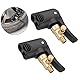 EuAcesry Adapter Französisches Ventil, 2 Pcs Autoventil Hebelstecker Adapter Messing, Reifenventil Kompressor Adapters Fahrrad, Click Valve Ventilwerkzeuge Ventil für Auto, Moto, Auto Reifen Air Chuck