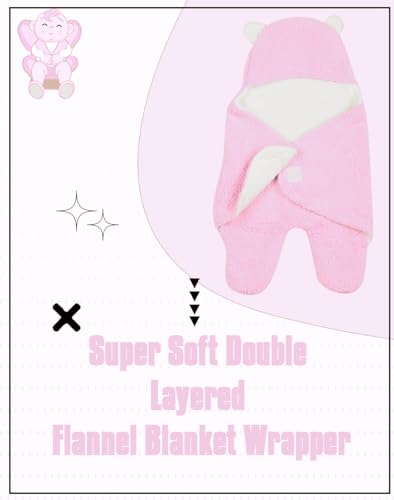 Image of New Born Multi-Purpose Baby Boy's and Baby Girl's Blanket and Sleeping Bag (Pink 0-6 Months)