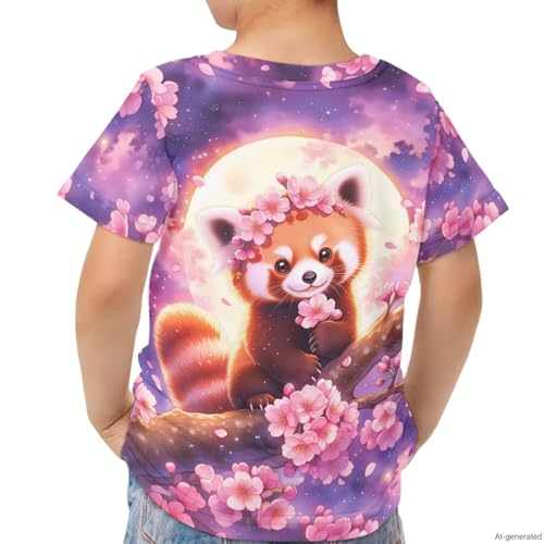 Image of WELLFLYHOM Kids Tshirts Girls Boys Short Sleeve Crewneck Tees Shirts Casual Sport Pullover Tops Size 3-16 Years