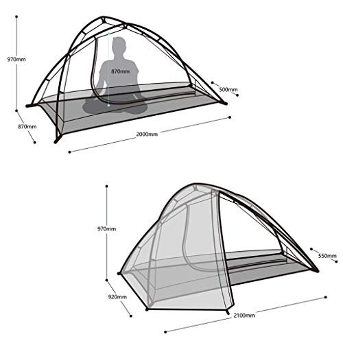 Carpa para una persona ultraligera impermeable para camping miniatura 6