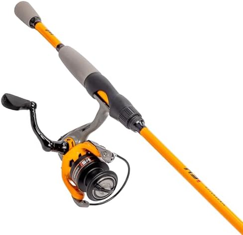 Lew’s Hypersonic Spinning Reel and Fishing Rod Combo, 7-Foot Med Power Fast Action IM6 Graphite Rod, Size 300 Reel, 5.1:1 Gear Ratio, Orange/Gray