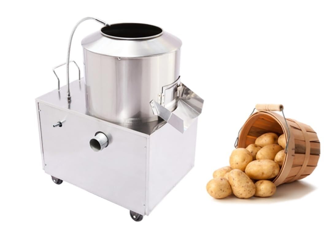 Máquina peladora automática de patatas, lavadora eléctrica de patatas, 1500 W, eficiente y ahorra tiempo para uso comercial